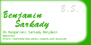 benjamin sarkady business card